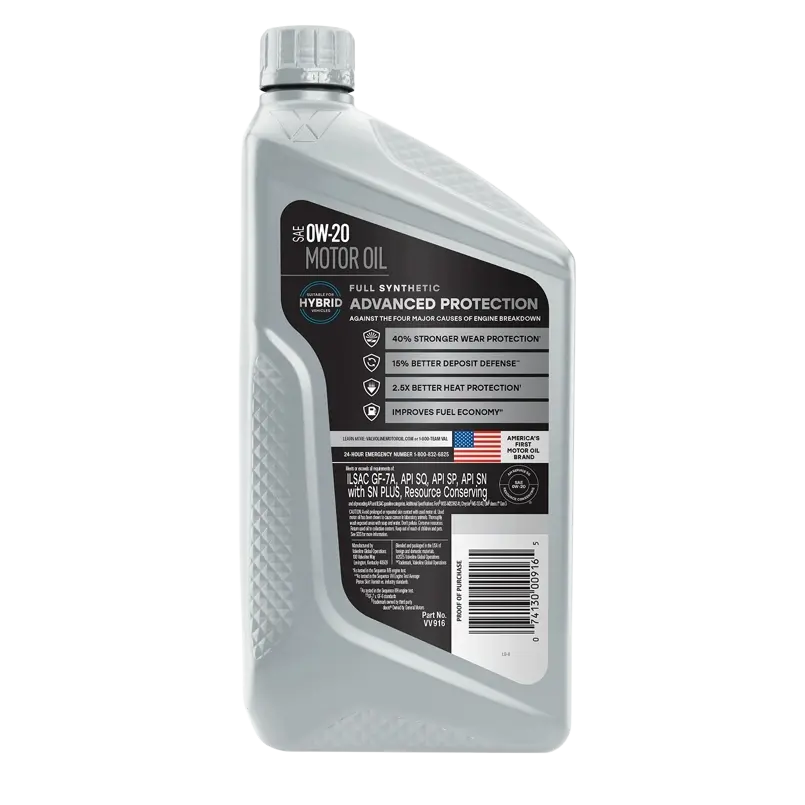 VALVOLINE Full Sintético Advanced 0W-20 946ML 1