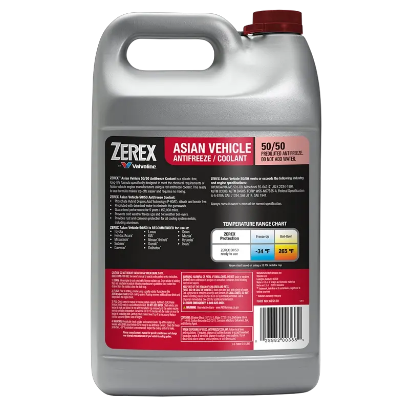 ZEREX Refrigerante Rojo para Vehículos Asiáticos 3.78L 1