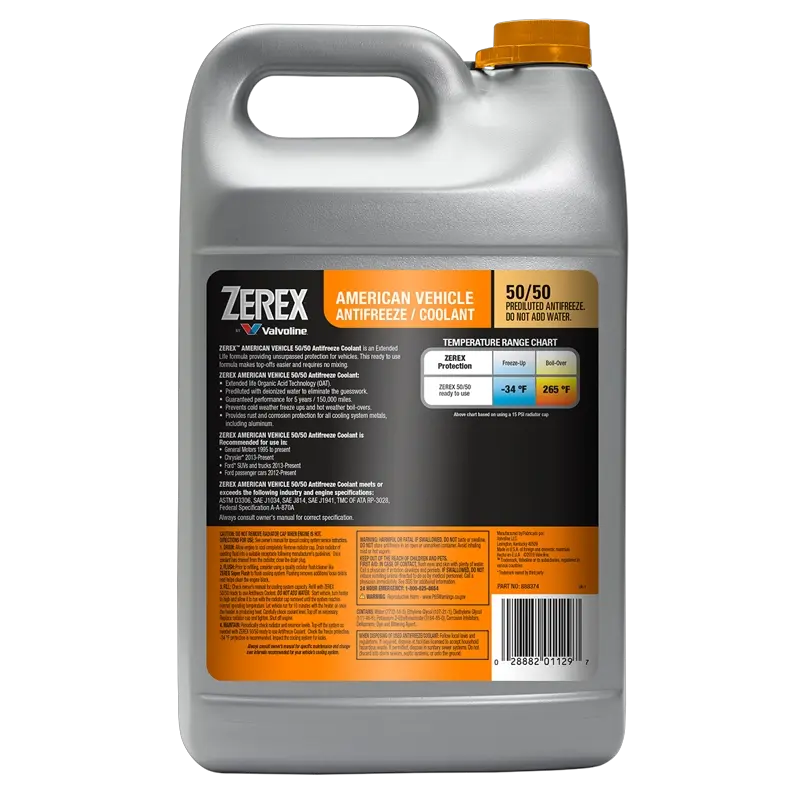 ZEREX Refrigerante Naranja para Vehículos Americanos 3.78L 1